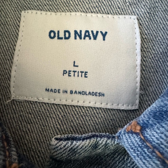 Women’s Old Navy Denim Jacket Size Large Petite EUC - Picture 4 of 4